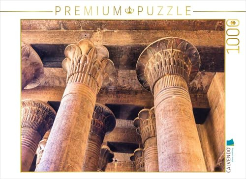CALVENDO - Puzzle Chnum Tempel, Esna | 1000 Teile Lege-Größe 64x48cm Foto-Puzzle für glückliche Stunden: Segeln auf dem Nil mit Einer Dahabeya zum Chnum Tempel in Esna