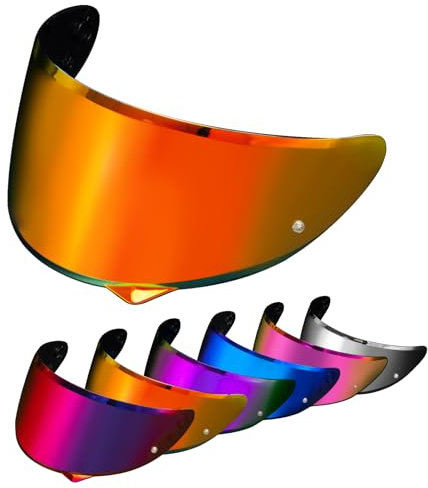 PSLER Visiera Casco per HJC HJ-34P C10 - Visiera Colorata Accessori per Casco da Moto Ricambio(Rosso Intenso)