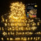 ELKTRY 1000 LED Cluster Lichterkette Warmweiß, Büschellichterkette Außen mit Stecker Innen Strom 8 Modi, 10m Wasserdichte Weihnachtsbeleuchtung mit Memoryfunktion für Weihnachten Party Garten Balkon