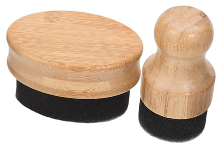 Gogogmee 2 Stück Öl Wachs Applikator Bambus Kompakt Ergonomischer Griff für Schneidebretter Arbeitsplatten Möbelpflege Vielseitig Einsetzbar