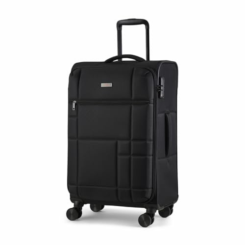 Rock Tokyo Medium 61L Soft Shell Suitcase - Black