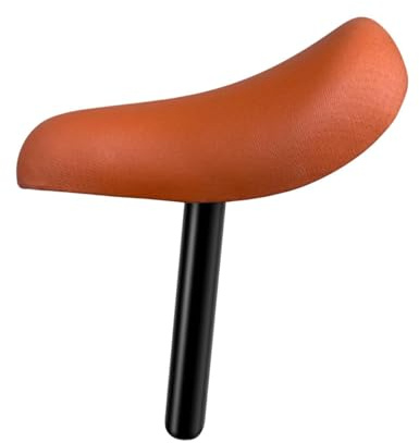 pistro Fahrradsattel Kinder mit Sattelstütze 25 mm, Weicher Kindersattel Ersatz für 12-14 Zoll Kinderfahrräder, Schwarz- Braun