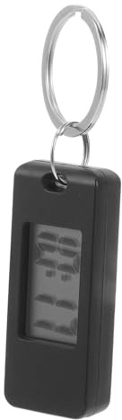 Schwarze Digitale Schlüsselanhängeruhr Einfache Digitaluhr für Unterwegs | ABS und Zinklegierung, 1 Stück, für Rucksack und Schlüsselring, Leise Zeitanzeige im Alltag