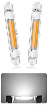 AEPOYU R7S LED 78mm kalt weiß kann Ersetzt 150W Leuchtmittel Halogenlampe, 15W Dimmbar, 6000K 1000LM, Kein Flackern Hell und günstig, für Deckenfluter & Leselampen, 2er Pack