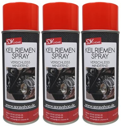 SDV Chemie Keilriemenspray 3x 400ml Belt Tensioner | Schmiermittel, Keilrippenriemen, Antriebsriemen