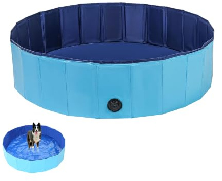 Foldable Dog Pool, PVC Pet Bathing Tub, Portable Pet Pool 80x20cm