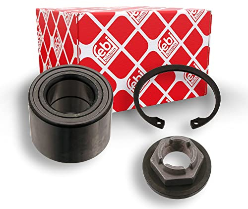 febi bilstein 19183 Radlagersatz mit ABS-Impulsring, Achsmutter und | Kompatibel mit: FORD FIESTA V, FIESTA V Van, FIESTA VI, FOCUS I, FOCUS I Stufenheck, FOCUS I Turnier, FUSION, MAZDA 2