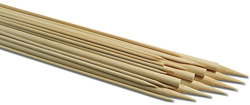 Baguettes en bois unilatéralement gespitzt 5 mm, longueur 30 cm, lot de 12