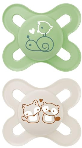MAM Silicone Start Pacifier, White, 2-Count