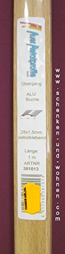 Übergangsprofil 28x1,5 mm 1,0 m Buche selbstklebend