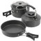 NGT FCC-SET-3PC Cooking Pan Kettle Set Pot With Lid Frying Pan Carp Fishing Camping Gunmetal, Standard