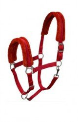 Halfter, Kunstfell, schwarz, Pferd