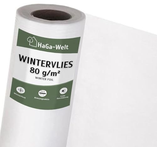 HaGa® Wintervlies Kälteschutzvlies Pflanzenschutz 80g/m² in 1,6m Br. (Meterware)