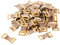 ORIENTOOLS Elastische Bandage Clips Stretch Metallklammern, Verbandklammern für verschiedene Arten von Bandagen, auswechselbare Wrap Fastener Clips, Latex-frei, braun (50 Stück)