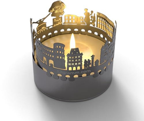 13gramm Kerzenhalter - Magisches Kerzenlicht mit faszinierender Silhouette der ältesten Stadt Deutschlands - Perfektes Souvenir für Trier-Fans im Alltag