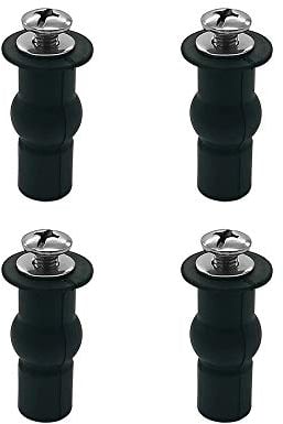 Fixation Abattant WC Vis 2 Paire Charnières Toilette Extensible Caoutchouc Vis Écrous Rondelle de Réglage