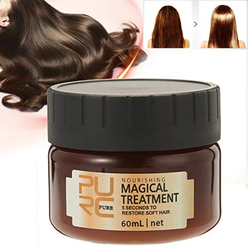 Magical Hair Treatment Glattes Haar Conditioner Mask Haarpflege, 5 Sekunden für repariert Schaden Haarwurzel, 60ml