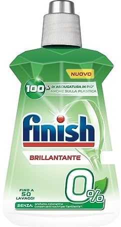 Finish Brillantante Lavastoviglie, Brillantante 0% 250 ml