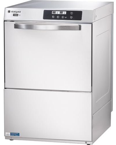 STALGAST Lave-vaisselle avec distributeur de liquide de lavage - Panier 500 x 500 mm, Inox, Autonome, Sous comptoir, 45 dB, Faible consommation d'eau
