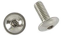 10 Stk Linsenkopfschraube mit Flansch ISO 7380-2 M3 x 6 mm - Edelstahl V2A
