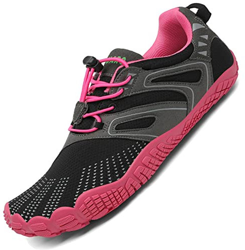 SAGUARO Chaussure de Barefoot Femme Homme Shoes de Pieds Nus Rose Et Noir 38