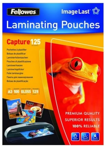 Fellowes® Laminierfolie Capture - A3, glänzend, 125 mym, 100 Stück; Packungsinhalt: 100 Stück
