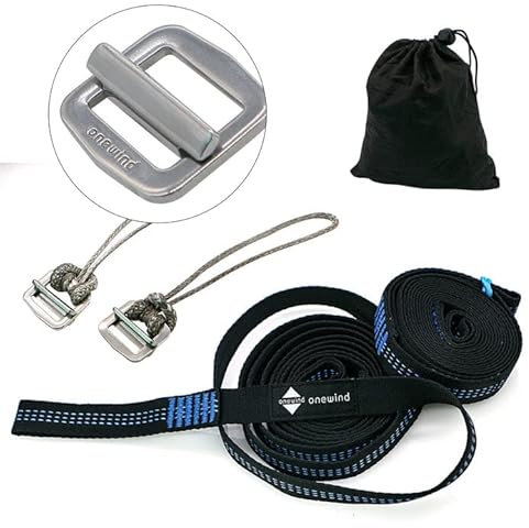 onewind Tree Straps – Camping Hammock Tree Swing Straps Durable Lightweight Set Compact & Easy to Set Up (Blue-N)