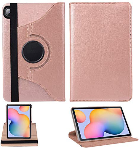 Case for Samsung Galaxy Tab S6 Lite 10.4 inch Tablet 2020 Released, Ultra Lightweight Slim Shell 360 Degree Rotating Swivel Stand Cover for Galaxy Tab S6 lite 10.4 (P610/P615) 2020 (Rose Gold)