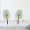 GRAZDesign Wandtattoo Bäume & Blumen | Waldtiere Set für Kinderzimmer | Wandsticker Babyzimmer | im Set enthalten Zwei Bäume mit Blüten, Blattgröße: 100x57cm