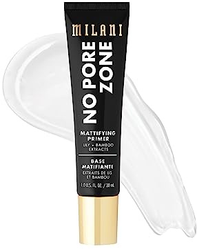 Milani Face Primer for Makeup - No Pore Zone Mattifying Primer with Lily & Bamboo Extract for a Matte Finish, 1.0 Fl. Oz