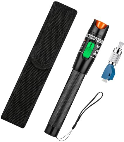 Moocci Fiber Visual Fault Locator 30mW 30KM Fiber Light Tester - VFL Fiber Optic Cable Tester Meter - Fiber Optic Tools Source Tester Kit for LC/FC/SC/ST, Network Cable Test