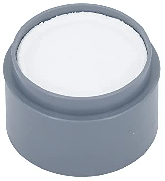 Grimas Water-Make-Up, 15ml Wasserschminke, Farbe weiß 001, professionelle Körperfarbe, schnelltrockend und sehr hautschonend, ideal fürs Kinderschminken, Karneval und Halloween, auf Wasserbasis