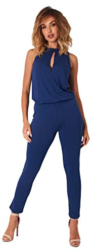 Lemoniade Combinaison Tendence avec décolleté en V, Bleu navy goutte d'eau, XL