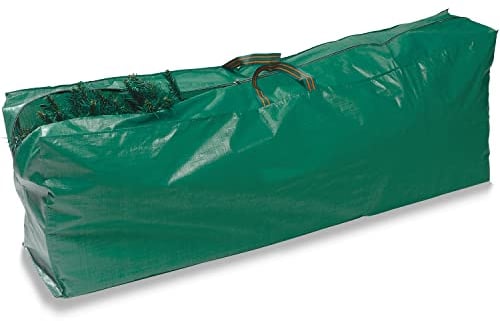 Bosmere G382 Christmas Tree Storage Bag For 8 Trees Heavy-Duty Material With Durable Handles & Zipper, Waterproof Material Protects from the Elements,Green,155cm x 30cm x 51cm