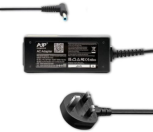 AJPARTS UK New Replacement For HP 15s-eq1542sa, 14s-dq2512na, 14s-dq2514na Laptop Blue Tip Adapter 45W Notebook Charger Power Supply with 4.5mm x 3.00mm Pin Size PSU Adaptor Power Cord