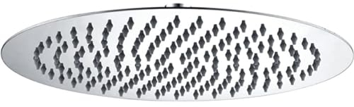 IMEX Spruzzatore doccia rotondo acciaio inox S316 adatto per esterno/interno soffione doccia extra piatto Ø 25 cm RDN002/AC