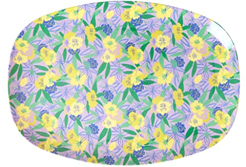 Medium Melamin rechteckige Platte - Lila - Fancy Pansy Prints