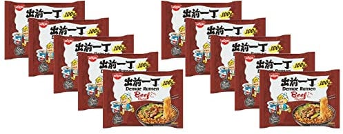 Nissin Beef Flavour Demae Ramen Instant Noodles - 100g (Pack of 10)