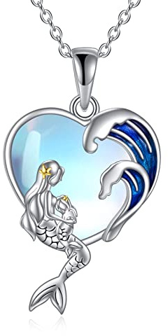 POPLYKE Mutter und Tochter Kinder Halskette für Frauen 925 Sterling Silber Mothers Day für Mama Schmuck Geschenke