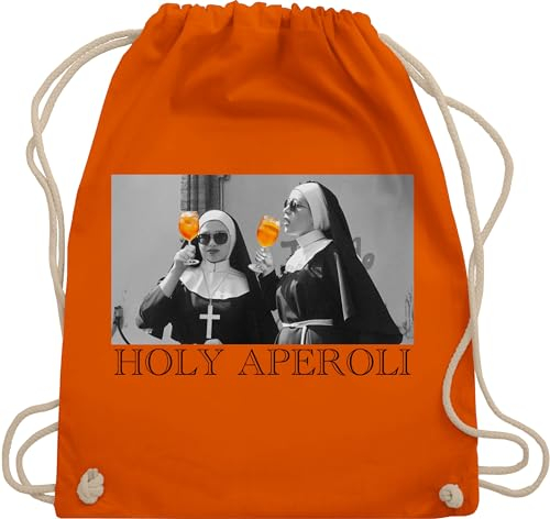 Turnbeutel Rucksack - Karneval & Fasching - Taschen - Holy Aperol I Holy Aperoli I Holy Spritz Mädelsabend I Ladies Night - Unisize - Orange - tasche karnevalsbeutel faschings nonnen beutel
