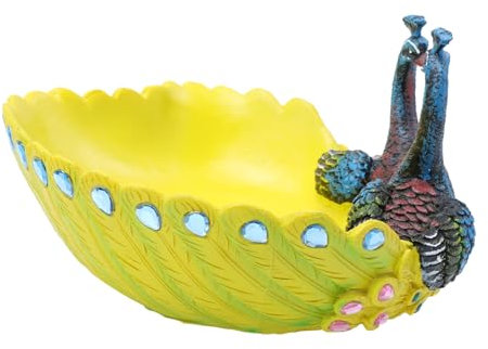 BESPORTBLE Blumen Topf Übertopf Mit Pfauen-Design Kunstharz-bastelornament Dekoration Blumentopf Pflanzentopf Für Drinnen Und Draußen