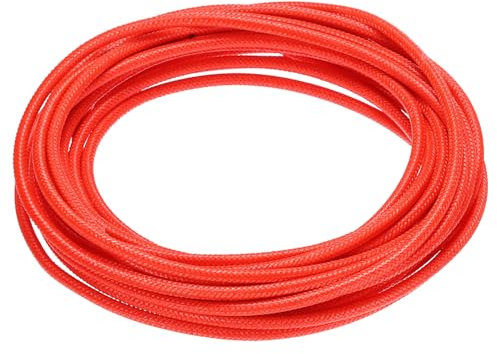 QUARKZMAN 5 Metri/16,4 Piedi 14AWG Cavo Silicone Intrecciato Alta Temperatura -60 a 300 Gradi Celsius Cavo Elettrico Isolato Resistente per Industria, Rosso
