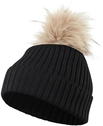 FALKE Unisex Beanie-Mütze Basic Merino U Be Wolle schnelltrocknend warm 1 Stück, Schwarz Black 3000, ONESIZE