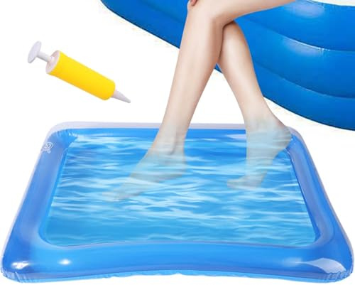 Uhngw Aufblasbares Fußbadebecken,Aufblasbares Fuß - Tragbares Pool-Fußwaschbecken | Tragbares Fuß mit Aufblasgerät, Fußbadewanne für Pool-Einstiegsleiter