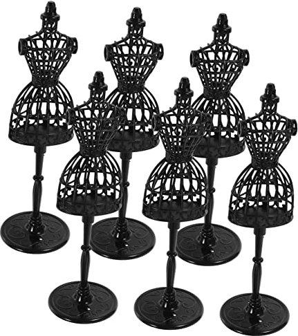 WOONEKY 6St Puppenaufhänger Puppenzubehör Schaufensterpuppenständer Schneiderpuppe puppenkleiderbügel Puppen kleiderbügel Miniatur-Schaufensterpuppe Unterstützung für Puppenkleider Plastik