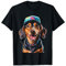 Dackel Snapback Cap Dachshund Hund Tier Design Print T-Shirt
