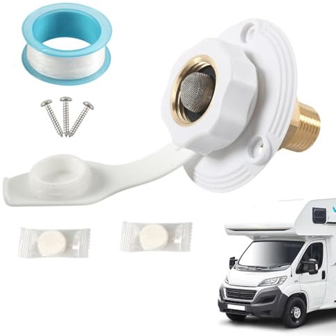 Port de remplissage de réservoir d'eau pour camping-car, port de remplissage d'eau pour camping-car avec évent | Trappe de remplacement pour camping-car, entrée d'eau - Connexion de trappe d'entrée d'