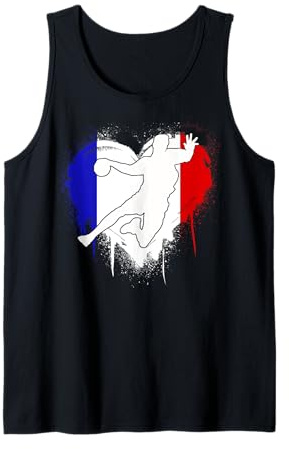 Handball Frankreich Trikot Handballspieler Handballspiel Tank Top