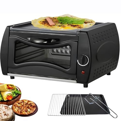 Horno eléctrico for pizza, horno tandoor, estufa eléctrica con horno, horno for pizza de 15 l, control de temperatura de 50-400 ℃, horno tandoor indio con bandeja for hornear/rejilla for hornear