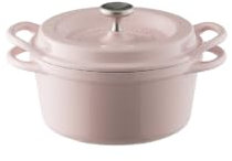 Vermicular Oven Pot | Non-Toxic Enameled Cast Iron Pot | 14cm (0.9 Qt) | Oven-safe | Induction-compatible | Dutch Oven | Made in Japan | Serves 1 | Pearl Pink